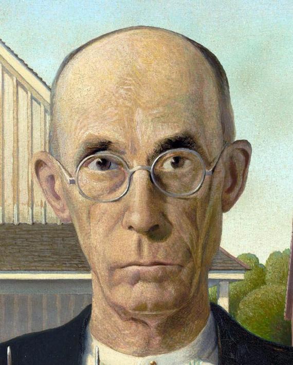 Mr. Nazarene is the husband from American Gothic