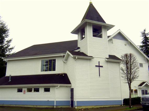 Gig Harbor, Washington Church of the Nazarene. Dedicated in 1913 as a Presbyterian Church, is known in the community for its trolling bells every afternoon (photo from gigharbormarina.com).